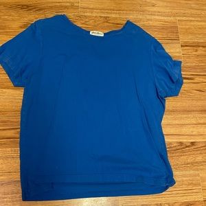 Eddie Bauer Blue Short Sleeve Shirt XL Woman’s Worn Once